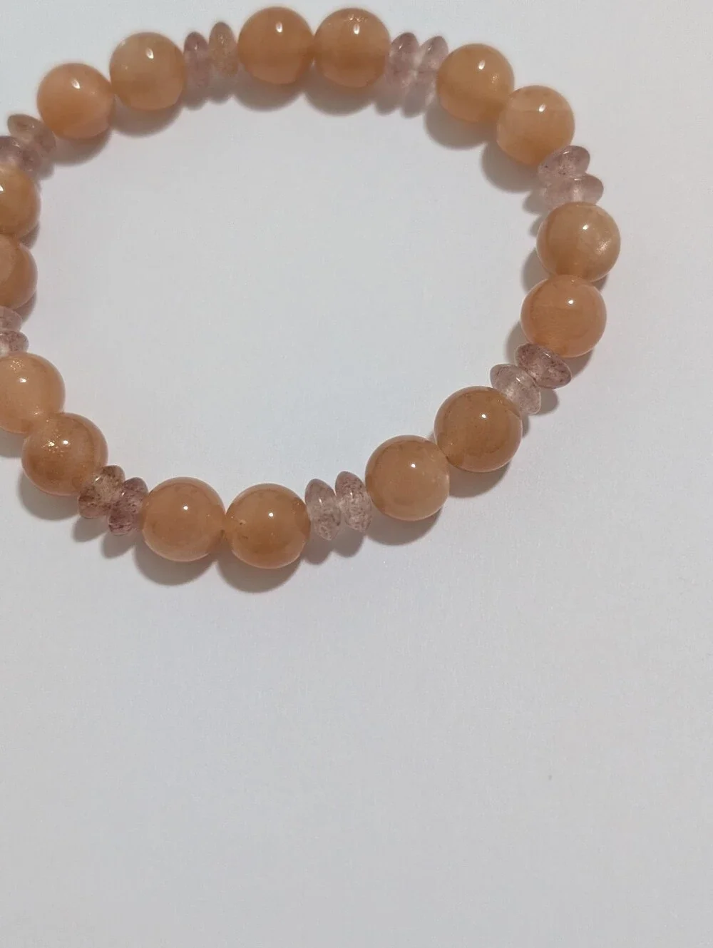 Sunstone/Strawberry Quartz Bracelet